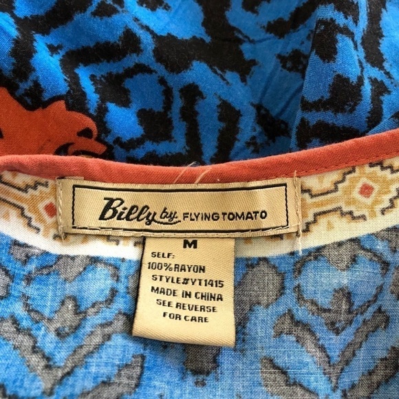 BILLY By Flying Tomato Aztec Boho Hi Low Tank Size Small - Picture 8 of 8